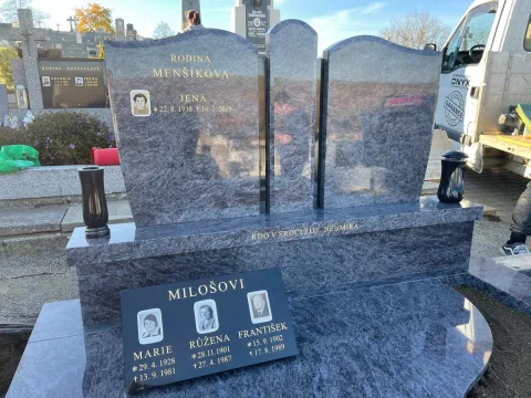Dvojhrob – ukázka realizace Kamenictví ONYX